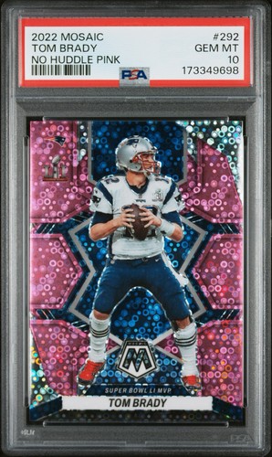 2022 Mosaic Tom Brady No Huddle Pink /20 PSA 10 #292 Patriots SP-🔥POP 3🔥