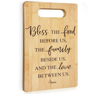 Bless the Food Before Us Wall Art - Rustic Farmhouse Kitchen Decor Sign