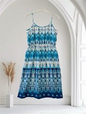 Banana Republic Ikat Print 100% Silk Dress Women’s Size Small Beachy Boho Chic
