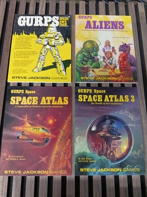 GURPS Space RPG Sammlungs-Paket: 4x Bücher Set 3rd Edition Steve Jackson Games