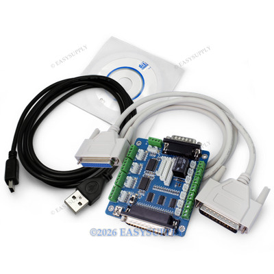 CNC Breakout Board Interface Adapter For Stepper Motor Driver + DB25&USB Cable
