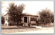Public Library in Spring Valley Illinois a Revival Carnegie Building RPPC