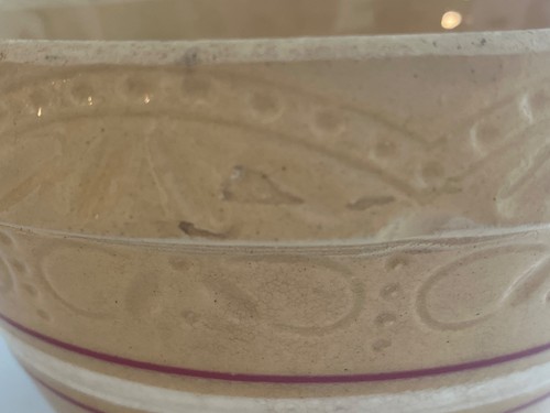 Vintage Robinson Ransbottom Pottery Co Yellow ware Mixing Bowl 9 in - Afbeelding 16 van 17