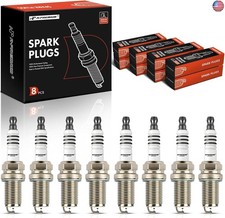 A-Premium Iridium Platinum Spark Plugs Pack of 8 Compatible with