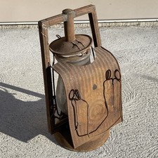 Antique Dietz Buckeye Dash Milk Wagon Buggy Barn Oil Lantern W Mount Bracket USA