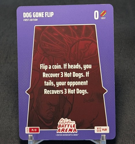 Dog Gone Flip 2026 Bo Jackson Battle Arena PLAY CARD #PL-51