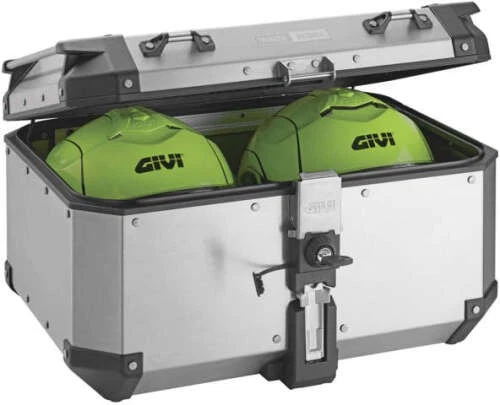 Estuche superior de aluminio GIVI Outback Series 58L - plateado para motocicleta bicicleta de calle Foto 4 de 4