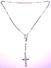 Vintage sterling silver Beaded Rosary Crucifix pendant
