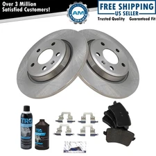 Semi Metallic Brake Pad & Rotor Kit Rear LH RH w/Chemicals