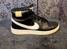 Nike-Men's black Court Royale 2 Mid-high onyx leather basketball shoes size 7