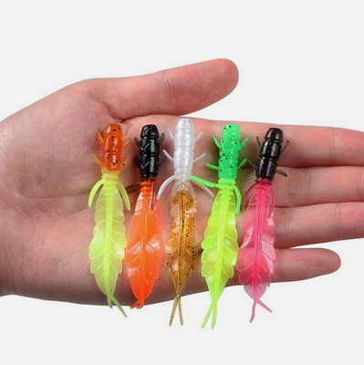 10pcs 75cm 1.32g Soft Lures Kit Artificial Creature Baits Soft Fishing Lure Bass