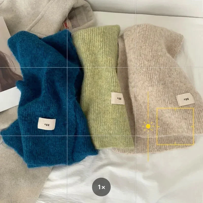 Bufanda de invierno mohair para mujer bufandas de cachemir de lujo gruesas envolturas suaves de pashmina Foto 2 de 4