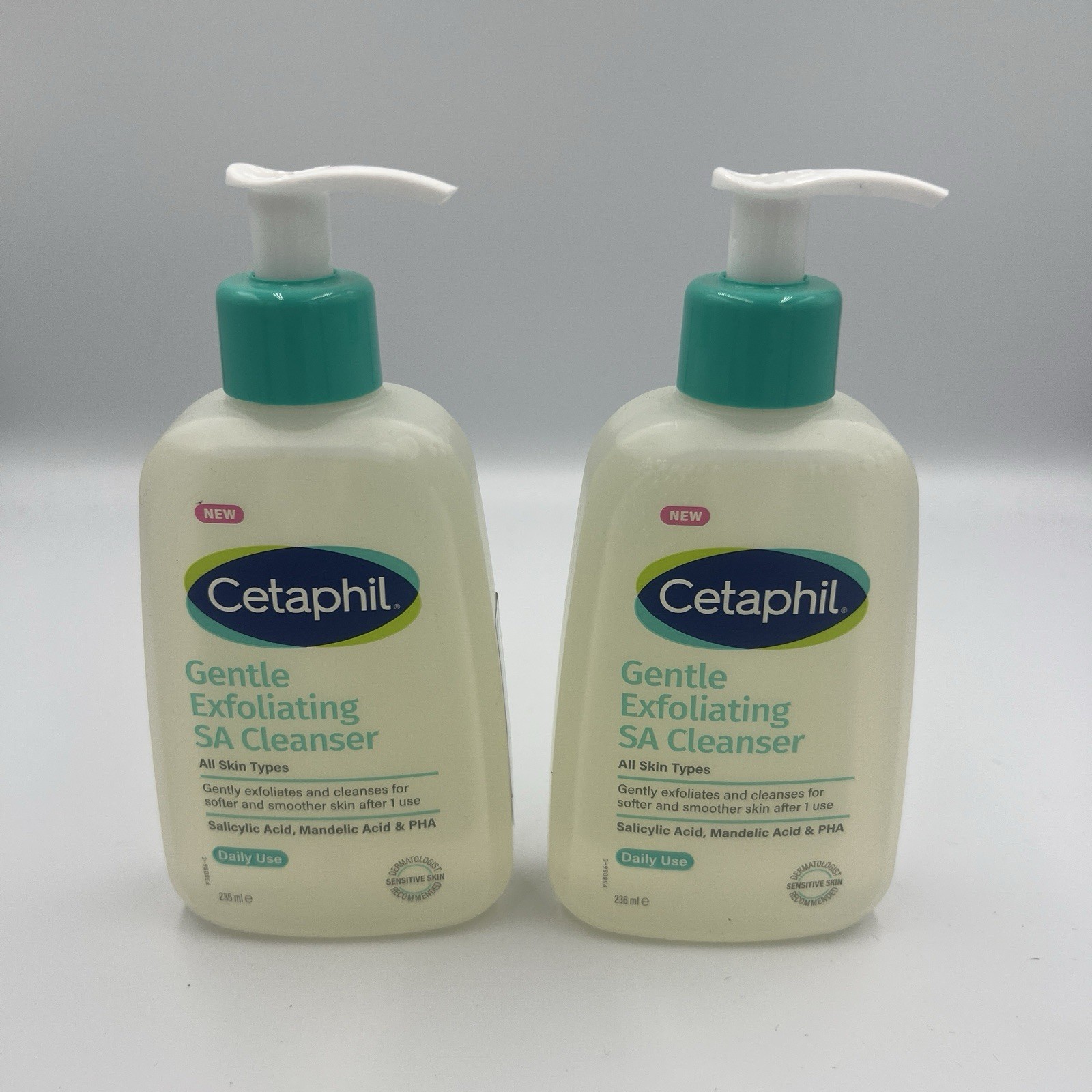 2x Cetaphil Gentle Exfoliating Salicylic Acid Cleanser, SA Face Wash & Body Wash