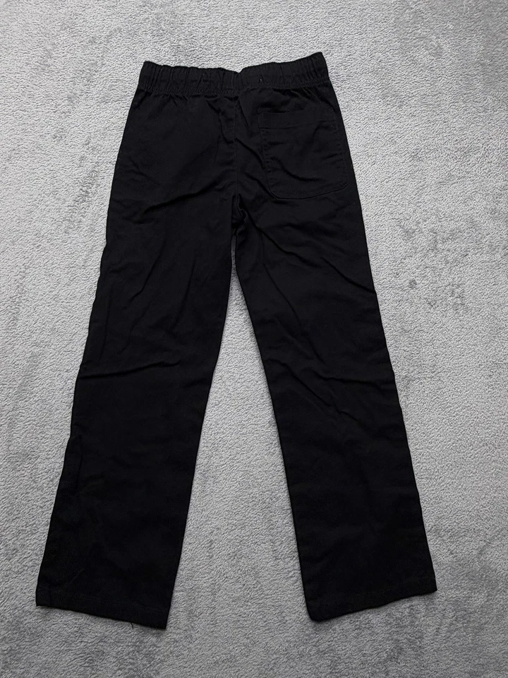 Pantalones Old Navy Niños Medianos 8 Negros Rectos Incorporados Flexibles Cintura Elástica Pull-On Foto 2 de 4