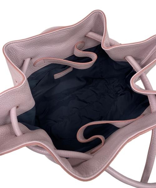 JIL SANDER                    Drawstring leather tote bag pink — image 6