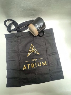 The Atrium Ceramic Mug 8 Oz And Reusable Bag