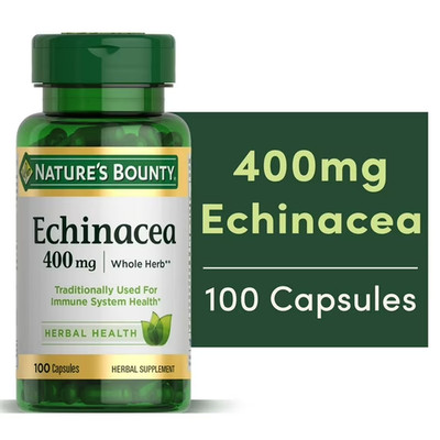 NEW Echinacea 400mg 100 Capsules Nature s Bounty Immune Support Supplement