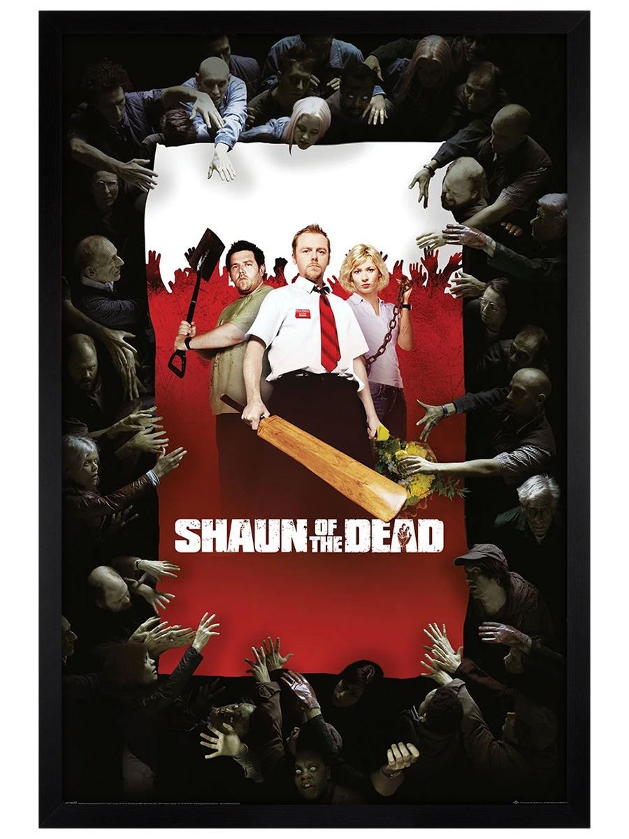 Shaun of the Dead (Key Art) Maxi Poster - Black Wooden Framed