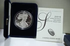 2015 W 1oz US American Silver Eagle $1 Dollar Proof Bullion Original Box /COA