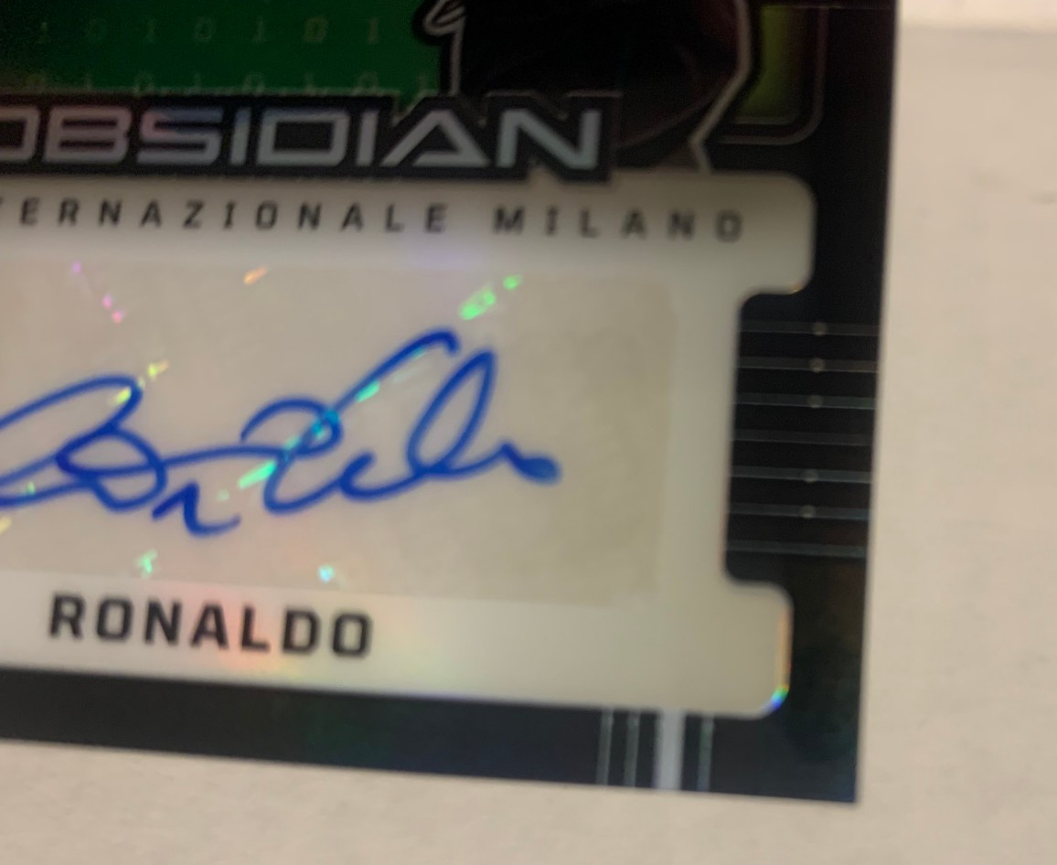 2025-26 Panini Obsidian Ronaldo Matrix Material Jersey Autographs Auto 11/25 view 7
