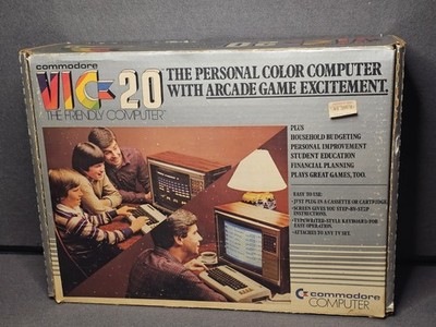 Early Vintage Commodore VIC 20 Personal Color Computer And Games Powers Up