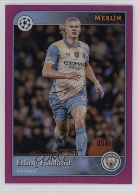 2024 Topps Merlin UEFA Club Competitions Pink Refractor /199 Erling Haaland 1ce5
