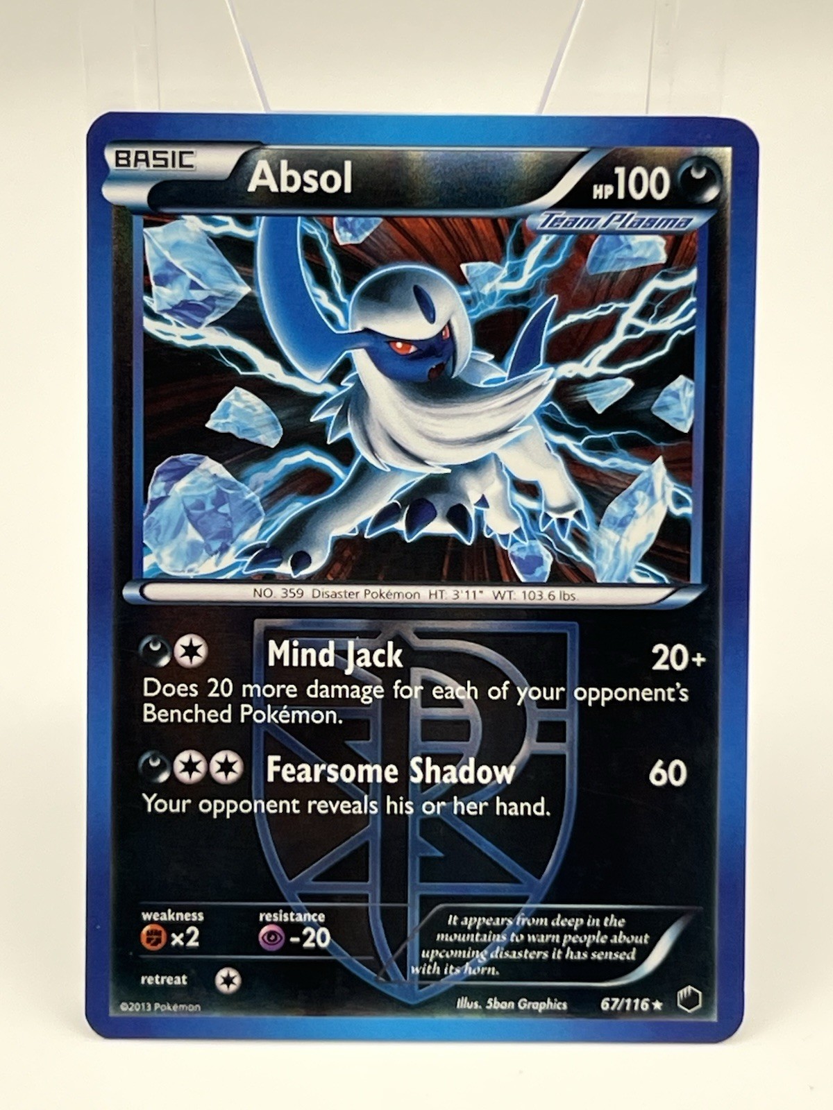 Pokemon TCG Absol 67/116 Plasma Freeze Holo Rare Holo 100HP Team Plasma