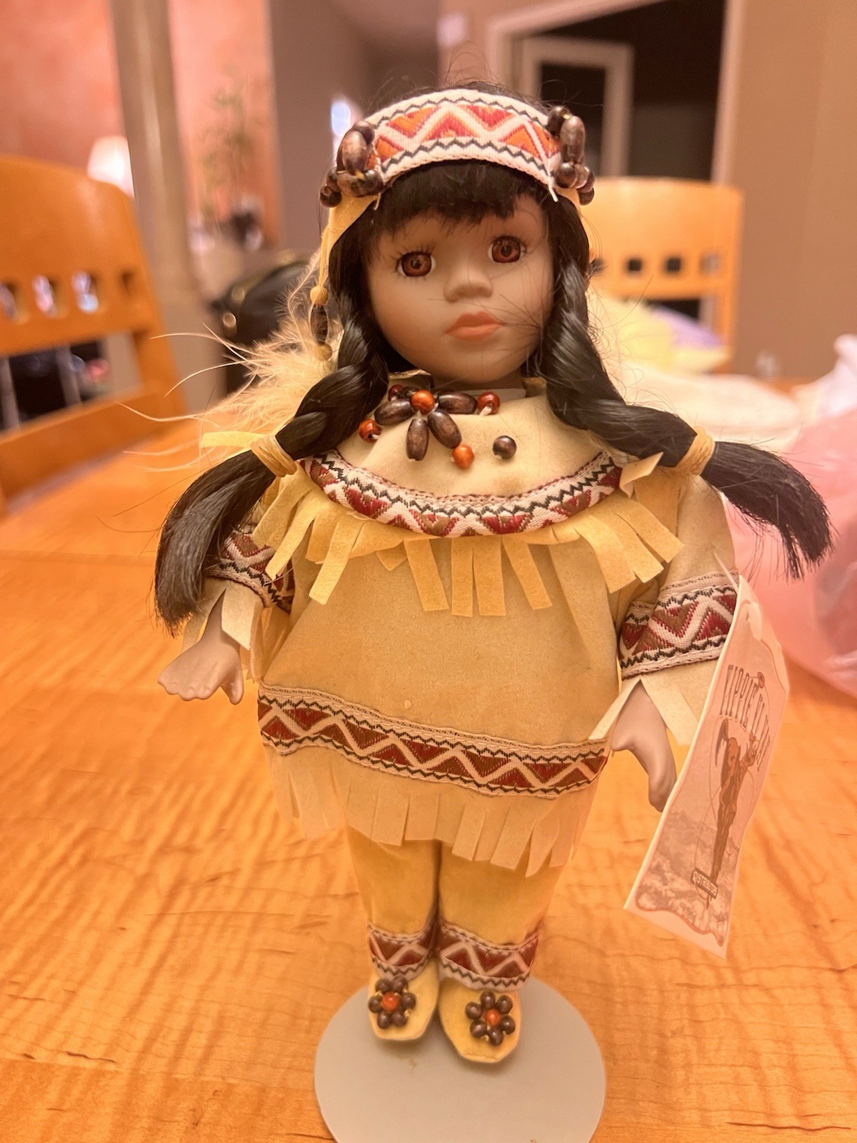 Native American, Indian Doll With Baby 8 In Mint