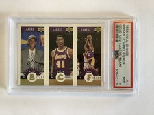 1996 Collector's Choice Gold Mini #L1 Lakers Team w/ Kobe Bryant RC HOF PSA 9