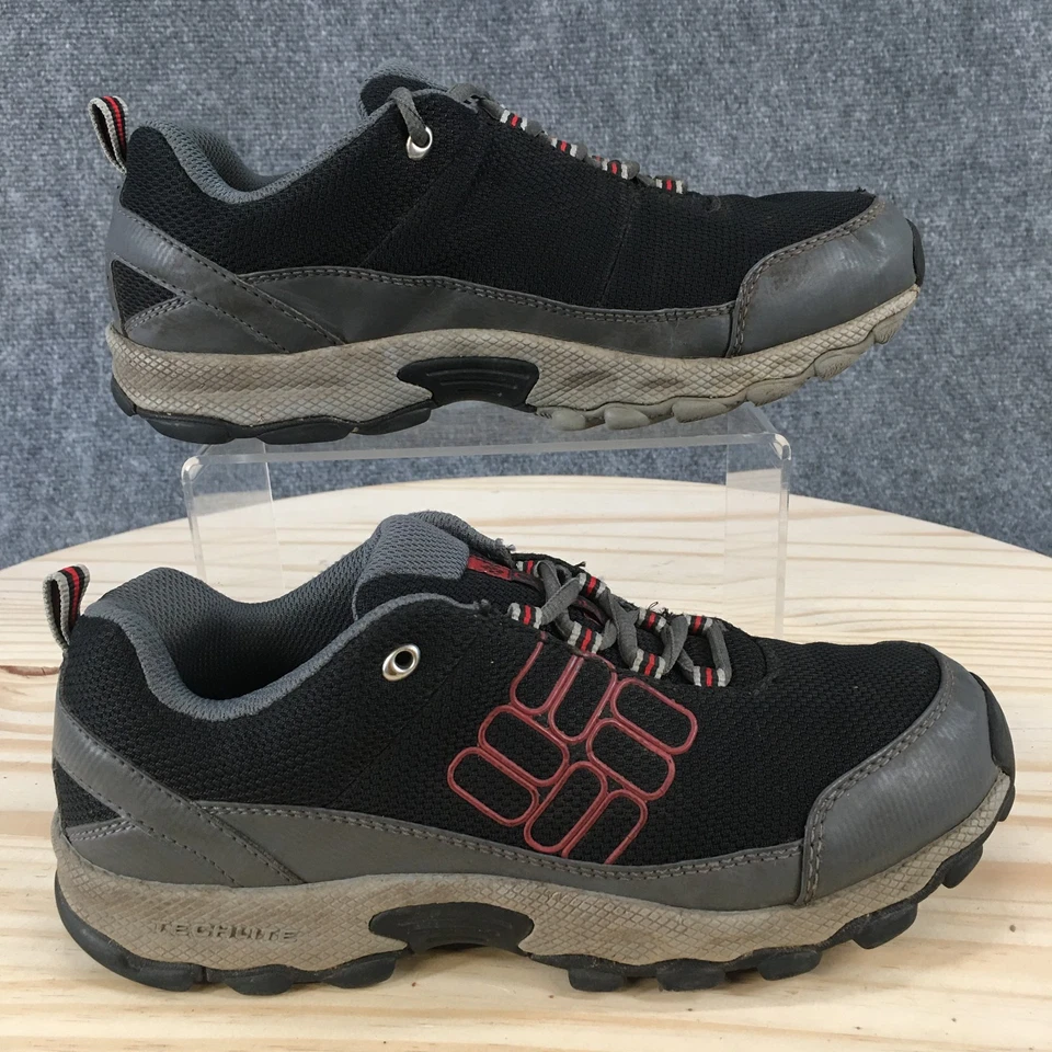 Columbia Shoes Youth 6 Boys Lone Rock Hiking Sneakers Gray Black Mesh Lace Up - Image 2 of 4