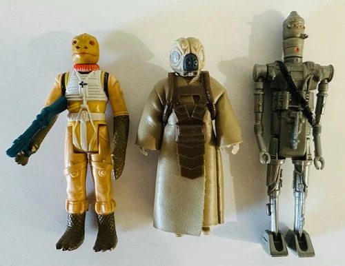 Vintage Kenner Star Wars Bounty Hunter Figure Lot Bossk IG-88 4-LOM