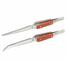 Tamiya 74102+74103 HG Reverse Action Tweezers (Angled+Straight) Set Craft Tools