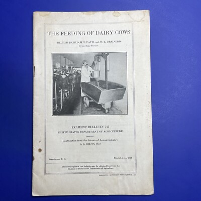 Vtg US Department of Agriculture Farmer's Bulletin Pamphlet Feeding Dairy Cows