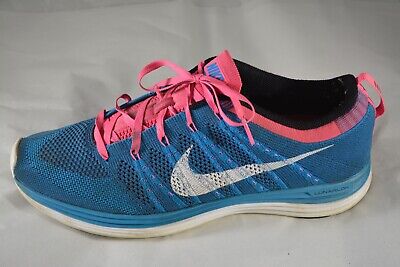 Mens NIKE Flyknit One Blue Pink Running 