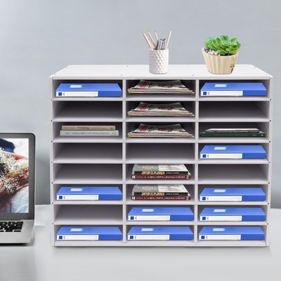 For Office Mail Sorter Organizer Wood Literature Organizer Desktop Bill Paper!