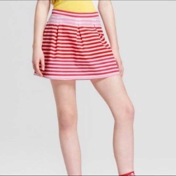 Hunter For Target Girl's Striped Performance Pleated Skort Red L | eBay