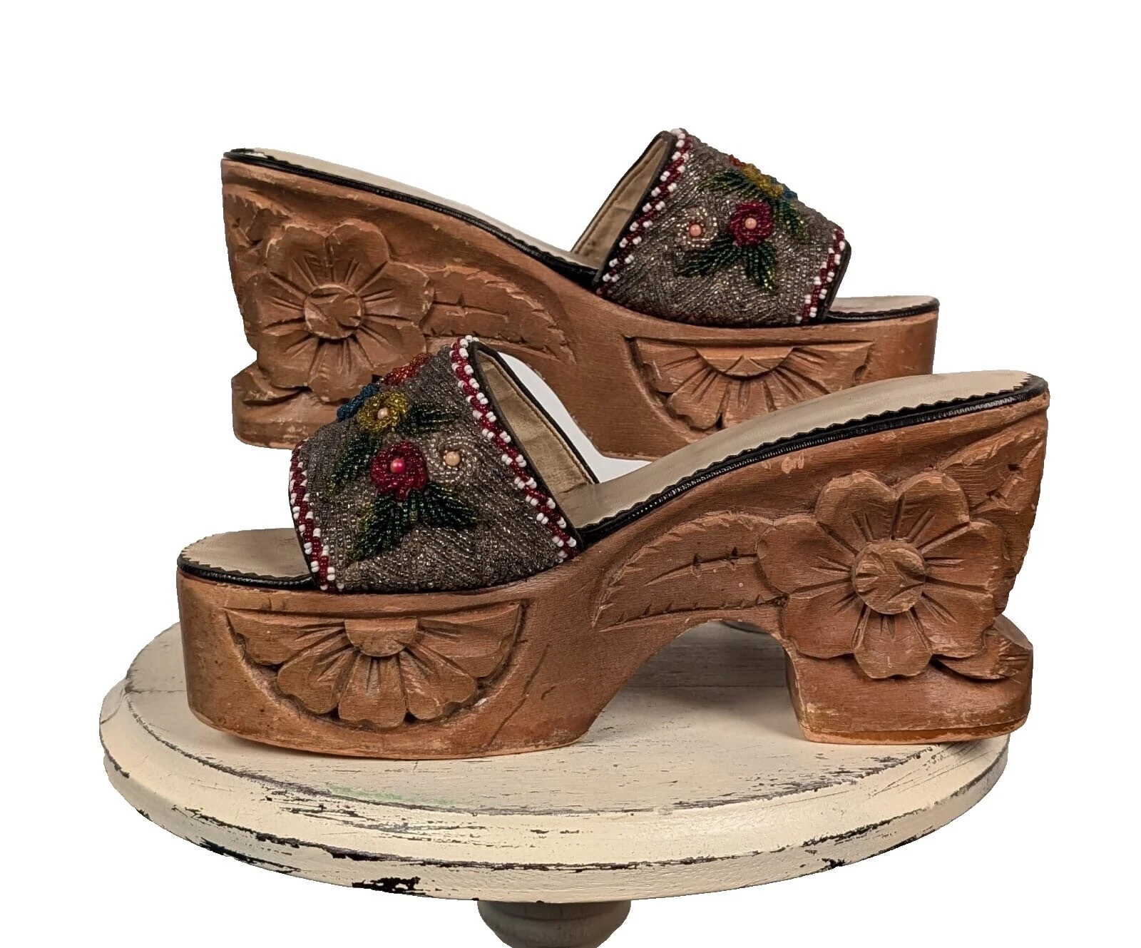 Wooden Original 1970s Vintage Shoes for Women