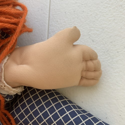 1984 Cabbage Patch doll with dress by Coleco-Blue Eyes, Red Hair - Picture 9 of 16