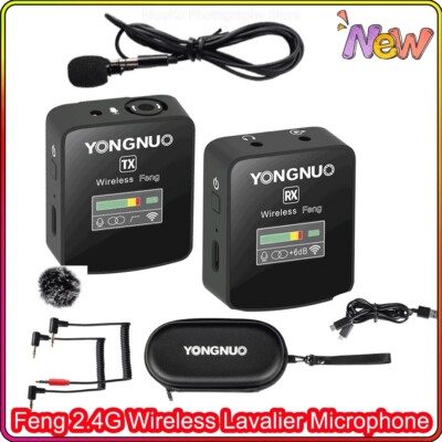 YONGNUO FENG Wireless Lavalier Microphone 2.4G For Camera Tablet Smartphone 