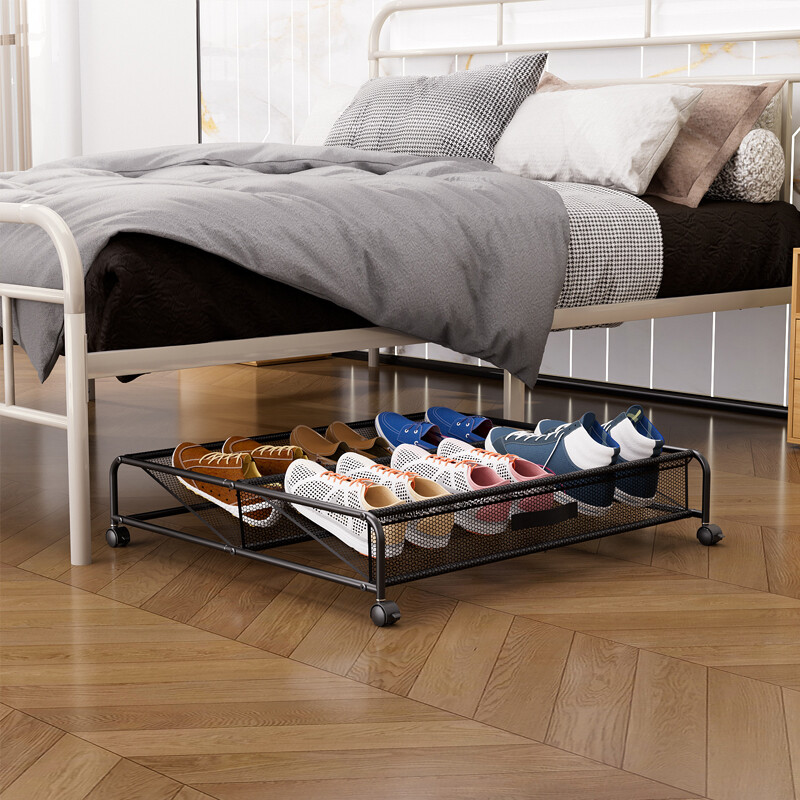 Under Bed Rolling Shoe Rack