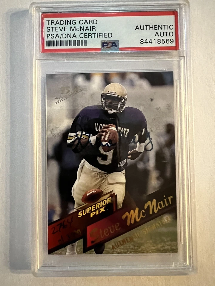 1995 Steve McNair Autographed Superior Pix Card #2764 Condition Numbered - Image 2 of 4