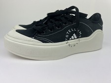 Adidas Men By Stella McCartney Court Cotton Sneakers Shoes Size M7 Black  White