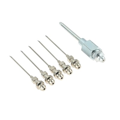 5Pcs Grease Injector Needles With 1 Pcs Narrow Needle Extension For Disc Rakes