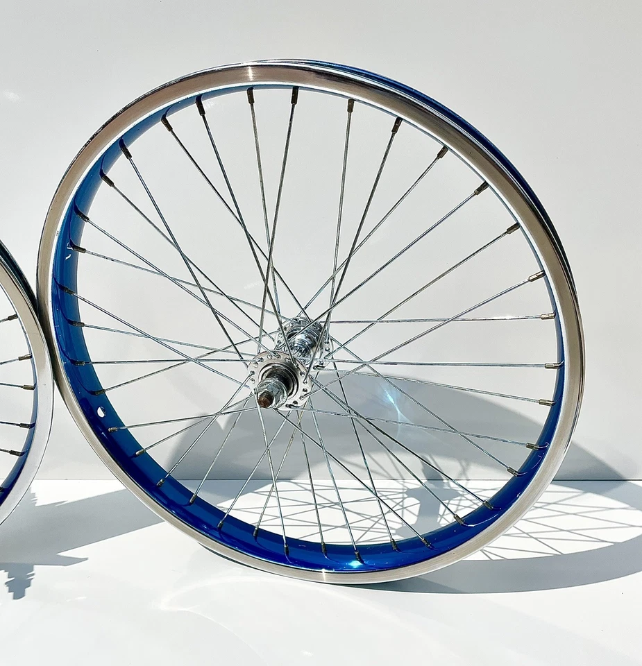 Juego de llantas vintage Old School 1985 20 x 2,125 BMX azul FEMCO Shimano Joy Tech Foto 3 de 4