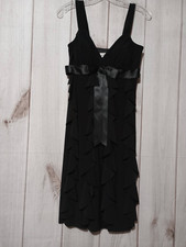 Betsys and Adam Dress Ladies 6 Black Sleeveless Tiered