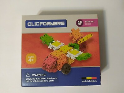 Clicformers 801009 Basic Click Building Set 25 Pieces Ages 4 & Up, Airplane 