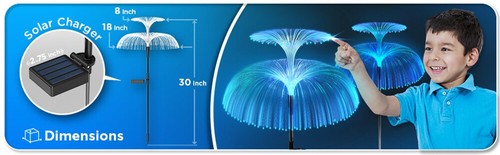 Solar Qualle Gartenlampe Gartenleuchte LED Garten Deko Licht Wasserdichte DHL - Bild 9 von 16