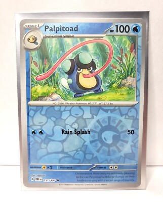 Pokmon TCG - Palpitoad - 051/197 - Reverse Holo - Obsidian Flames - NM/MINT | eBay Pokmon TCG - Palpitoad - 051/197 - Reverse Holo - Obsidian Flames - NM/MINT | eBay