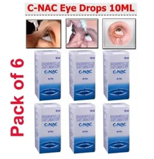 C-NAC Eye Drops Cure Cataract Carnosine NAC Glaucoma BrightC Clarity Pack of 6