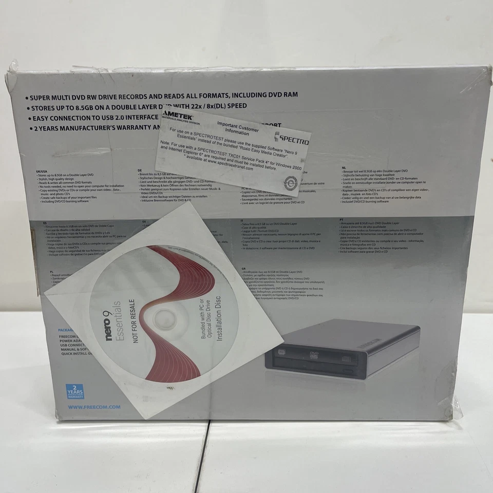 Grabadora externa de doble capa Freecom DVD RW, (Nueva en caja) Foto 3 de 4